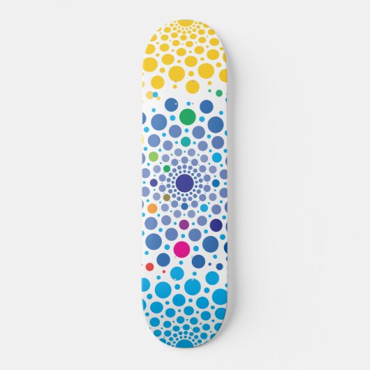 Kreise Mandala 3 Skateboard (Vorderseite)