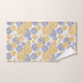 Kreise mit gelber und blauer Leopardenfarbe Badhandtuch Set (Handtuch)