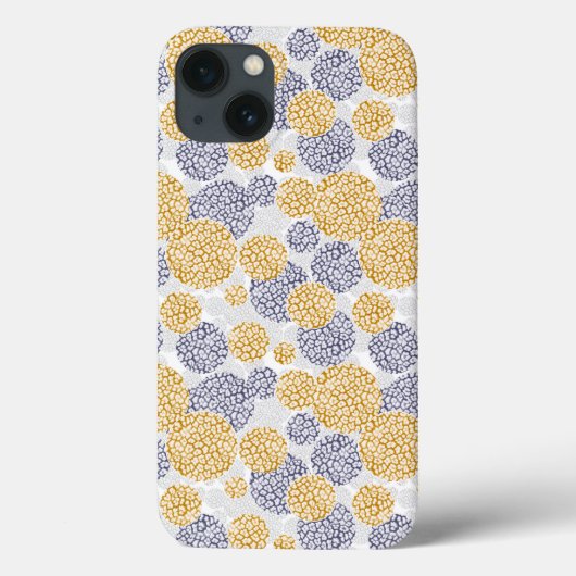Kreise mit gelber und blauer Leopardenfarbe Case-Mate iPhone Hülle (Rückseite)