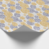 Kreise mit gelber und blauer Leopardenfarbe Geschenkpapier (Ecke)