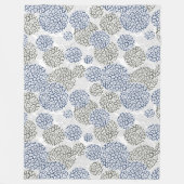 Kreise mit grauem und blauem Leopardendruck Fleecedecke (Vorderseite)