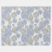Kreise mit grauem und blauem Leopardendruck Fleecedecke (Vorderseite (Horizontal))