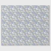 Kreise mit grauem und blauem Leopardendruck Geschenkpapier (Flach)