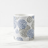 Kreise mit grauem und blauem Leopardendruck Kaffeetasse (Mittel)