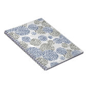 Kreise mit grauem und blauem Leopardendruck Notizblock (Rechte Seite)