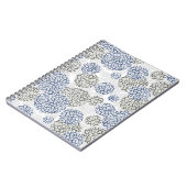 Kreise mit grauem und blauem Leopardendruck Notizblock (Linke Seite)