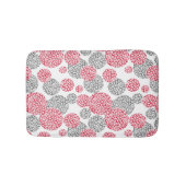 Kreise mit grauem und rotem Leopardenprint Badematte (Vorderseite)