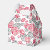 Kreise mit grauem und rotem Leopardenprint Geschenkschachtel (Rückseite)