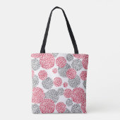Kreise mit grauem und rotem Leopardenprint Tasche (Rückseite)