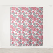 Kreise mit grauem und rotem Leopardenprint Wandteppich (Vorderseite)