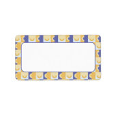 Kreise mit Lila und gelber Adressenbezeichnung Adressaufkleber (Vorne)