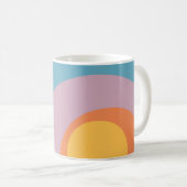 Kreise mit mehrfarbigem Retrostil Kaffeetasse (VorderseiteRechts)