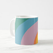 Kreise mit mehrfarbigem Retrostil Kaffeetasse (Vorderseite Links)