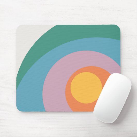 Kreise mit mehrfarbigem Retrostil Mousepad (Mit Mouse)