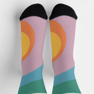 Kreise mit mehrfarbigem Retrostil Socken