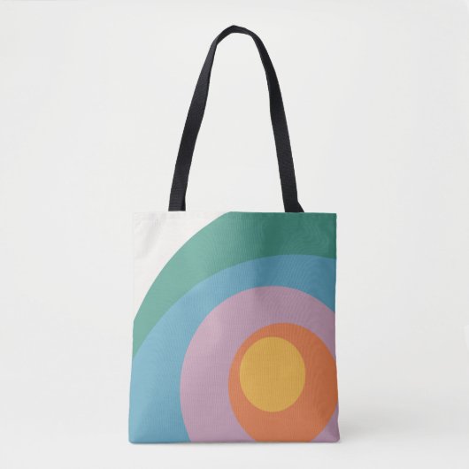 Kreise mit mehrfarbigem Retrostil Tasche (Vorderseite)