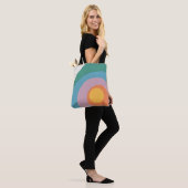 Kreise mit mehrfarbigem Retrostil Tasche (Am Model)