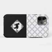 Kreise mit schwarzer Katze Case-Mate iPhone Hülle (Rückseite (Horizontal))