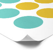 Kreise, moderner Senf und aquamarin Poster (Ecke)