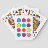 Kreise Muster farbige Konturen Spielkarten (Rückseite)