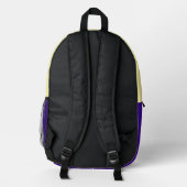 Kreise Muster Monogramm Gestreifter Rucksack (Rückseite)