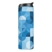 Kreise Nahtlos: Abstrakt Blau Vintag Thermosbecher (Nach links gedreht)