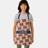 Kreise Orange Weiß Minimal Muster Schürze (Insitu)