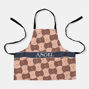 Kreise Orange Weiß Minimal Muster Schürze