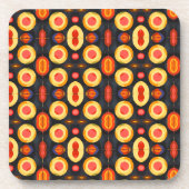 Kreise Orange Yellow Black Getränkeuntersetzer (Vorderseite)