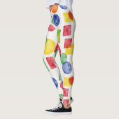 Kreise, Quadrate, Dreiecke, Hexagonmuster Leggings (Links)
