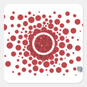 Kreise Quadratischer Aufkleber (Vorderseite)