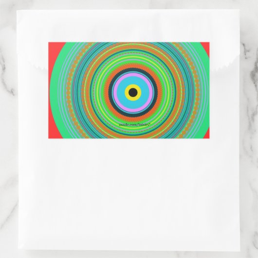 Kreise Rechteckiger Aufkleber (Tasche)