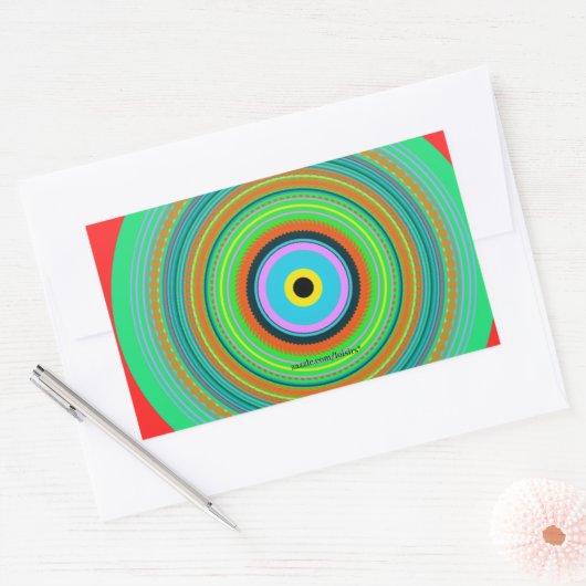 Kreise Rechteckiger Aufkleber (Umschlag)