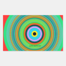 Kreise Rechteckiger Aufkleber