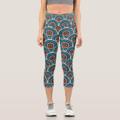 Kreise Retro Capri Leggings (Vorderseite)