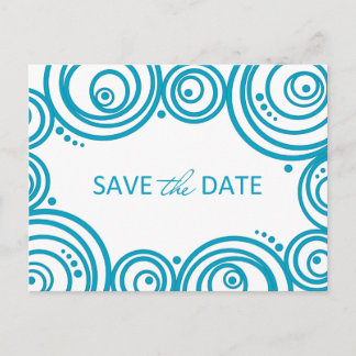 Kreise Save the Date Postkarte