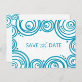 Kreise Save the Date Postkarte (Vorne/Hinten)