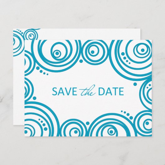 Kreise Save the Date Postkarte (Vorne/Hinten)