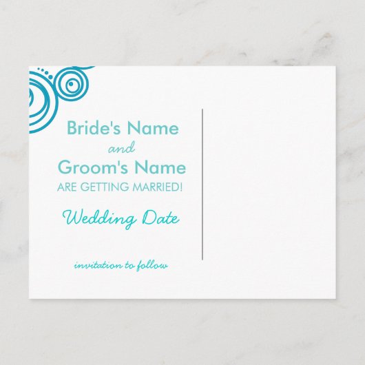 Kreise Save the Date Postkarte (Rückseite)