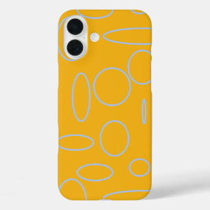Kreise Schleifen auf Orange Geometric iPhone 16 Plus Hülle