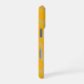 Kreise Schleifen auf Orange Geometric iPhone Hülle (Rechte Seite)