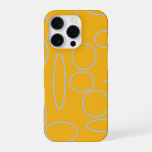 Kreise Schleifen auf Orange Geometric iPhone 16 Pro Hülle