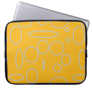 Kreise Schleifen auf Orange Geometric Laptopschutzhülle