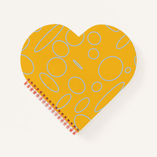 Kreise Schleifen auf Orange Geometric Notizblock
