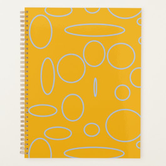 Kreise Schleifen auf Orange Geometric Planer (Vorderseite)