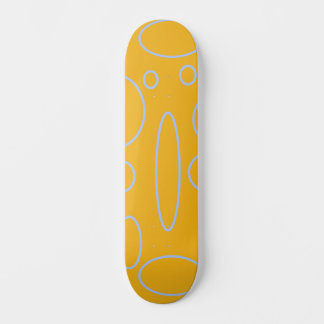 Kreise Schleifen auf Orange Geometric Skateboard