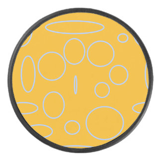 Kreise Schleifen auf Orange Geometrisch  Eishockey Puck