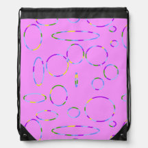 Kreise Schleifen auf rosa geometrisch