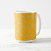 Kreise Schleifen in Orange Kaffeetasse (VorderseiteRechts)