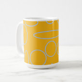 Kreise Schleifen in Orange Kaffeetasse (Vorderseite Links)